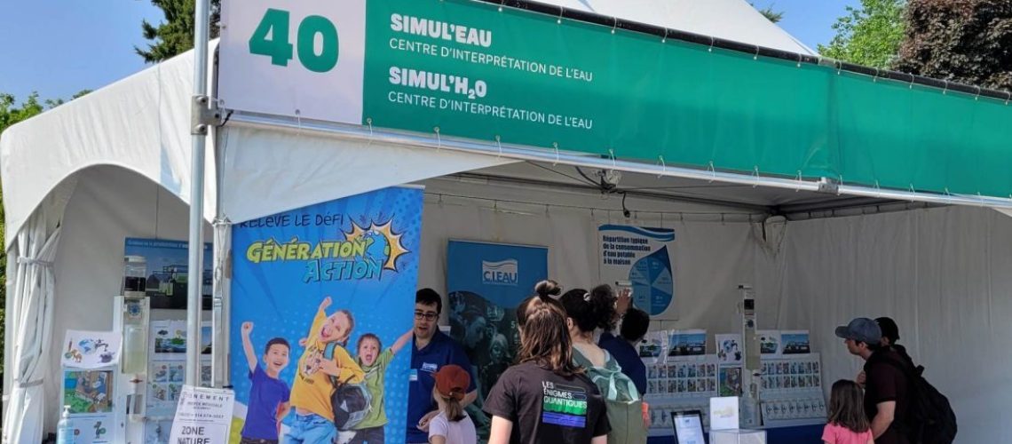 Kiosque du C.I.EAU au festival Eurêka 2023